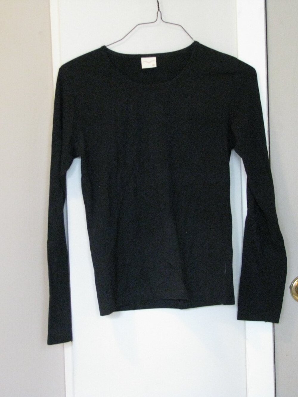 Motor Jeans Black Long Sleeved Cotton T-Shirt